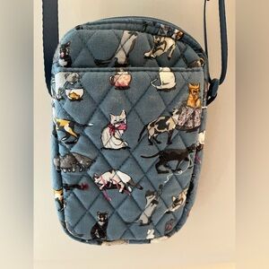 Vera Bradley Blue Quilted Cat Print Carrier
